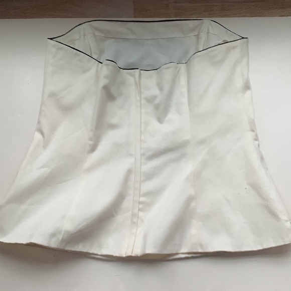 WHBM 🖤 Black Ivory Crop Top Bustier with Sequin Flower Floral Embroidery Detail - Picture 11 of 14